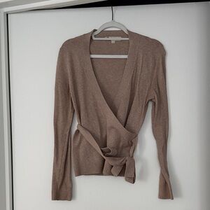 LOFT Brown Wrap Cardigan